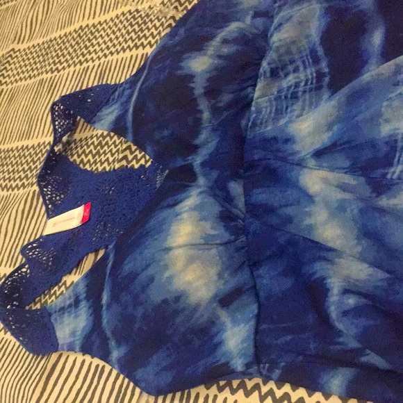 NWOT blue tie dye racerback tank top - Picture 7 of 7